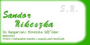 sandor mikeszka business card